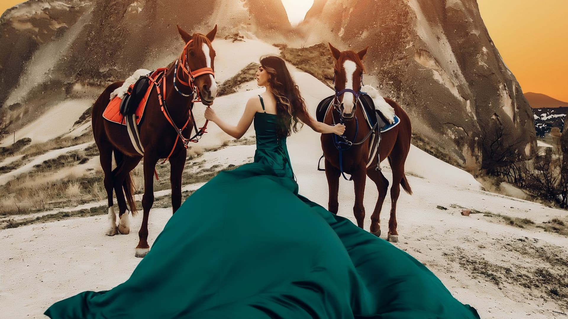 Sesión De Fotos Con Vestido Volador